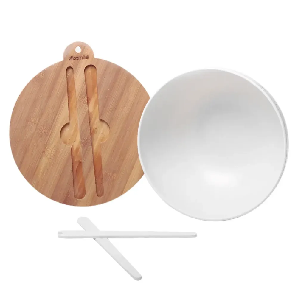 Миска из бамбукового волокна с крышкой и приборами Kamille KM-4384 Одесса - изображение 5