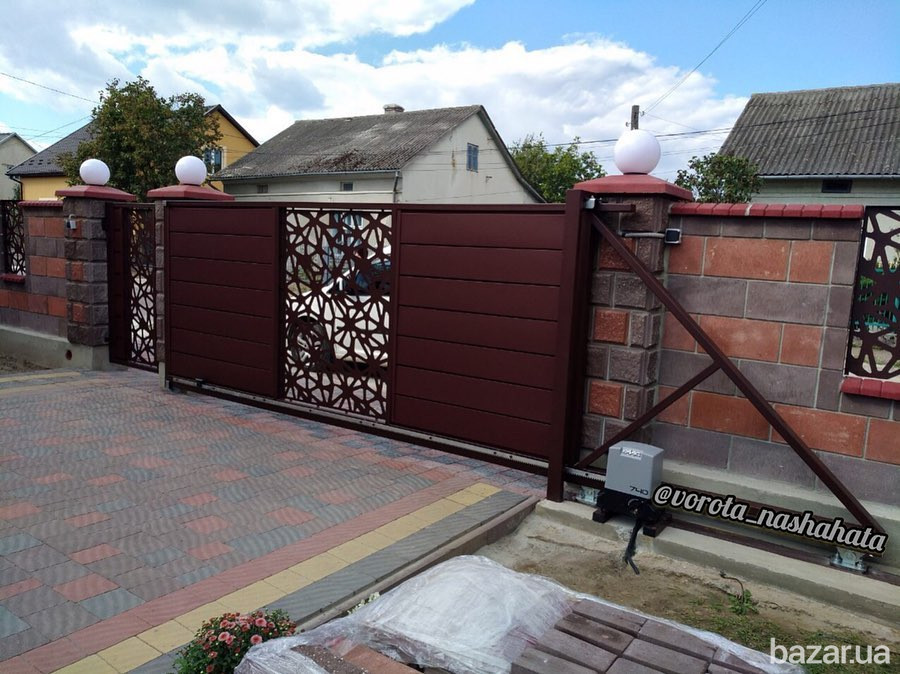 Ворота відкатні,розсувні під ключ,ціна.Автоматика.Сквіра Київська область Сквира - зображення 1