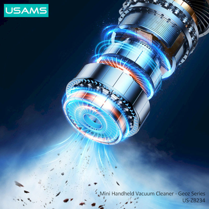 Портативный пылесос Usams US-ZB234 Mini Geoz Series 6000Pa 7800mAh Херсон - зображення 3