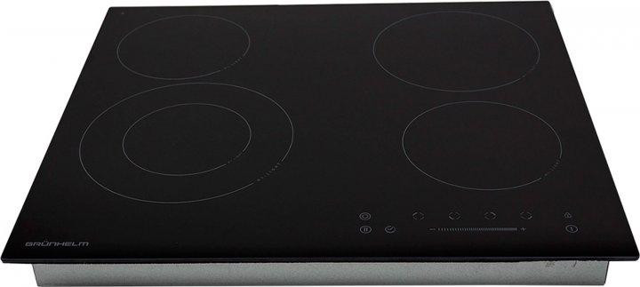 Варочная поверхность стеклокерамика электрическая GRUNHELM GPC 723 BE Hi-Light 4 конфорки Сенсор-сла Київ - зображення 2