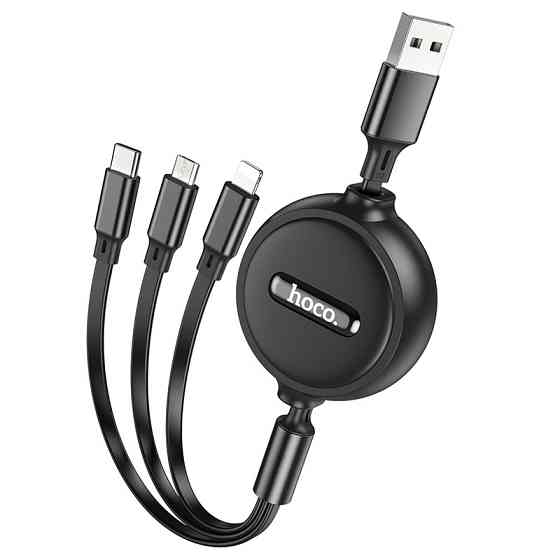 Дата кабель Hoco X75 3in1 Lightning-MicroUSB-Type-C (1m) Херсон