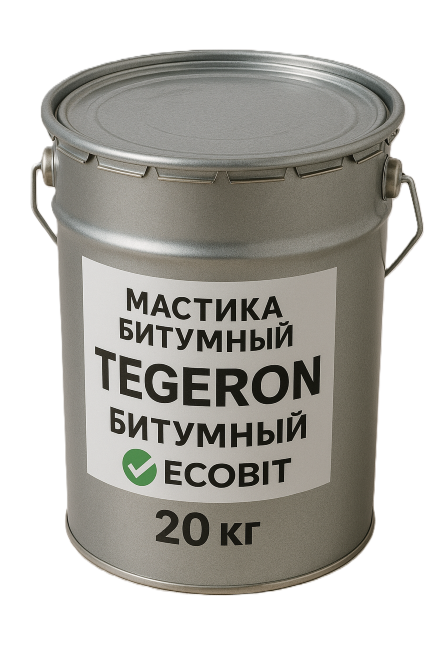Тегерон бітумний ЕКОБIТ мастика гумо-бітумна вiдро 20 кг Дніпро - зображення 1