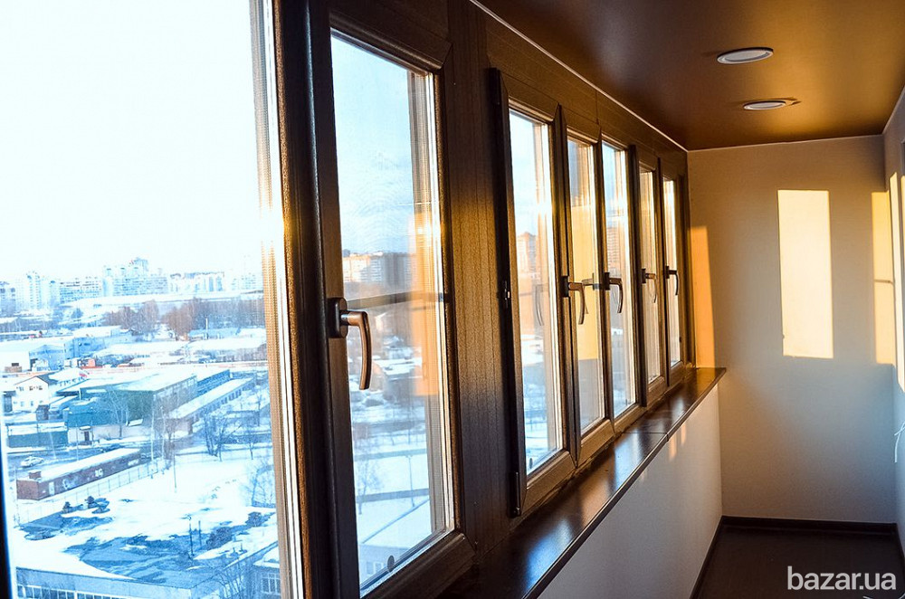 Пластиковое окно на лоджию балкон из профилей Рехау Rehau Київ - зображення 5