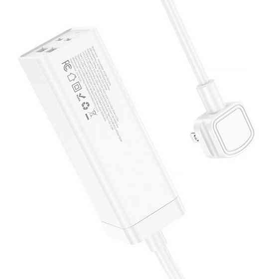 Удлинитель Hoco AC10A Talent PD65W+QC3.0 (2USB-A/2C/1xSocket) (1.5m) Херсон