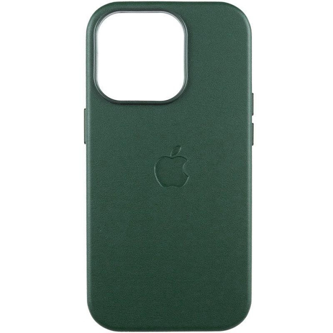 Кожаный чехол Leather Case (AAA) with MagSafe and Animation для Apple iPhone 15 Pro (6.1") Херсон - изображение 1