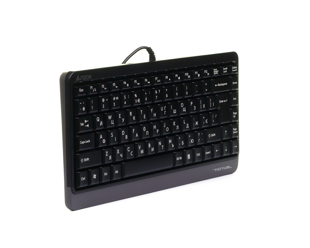 Клавиатура компьютерная проводная A4Tech Fstyler Compact Size FK11 USB (Grey) серая Київ - зображення 3