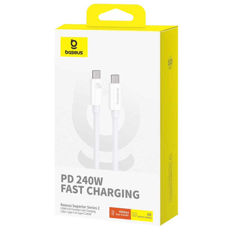 Дата кабель Baseus Superior Series 2 USB4 Full-Function Type-C to Type-C 240W (1m) (P10365200211) Херсон - изображение 6
