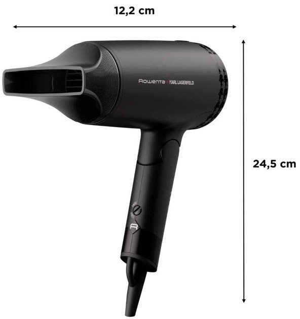 Фен Rowenta Karl Lagerfeld Express Style СV184LF0 1600 Вт черный Киев - изображение 9