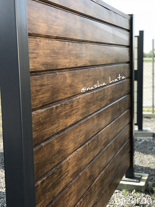 Паркан з металосайдингу(металевий блок-хаус) Львів - зображення 1