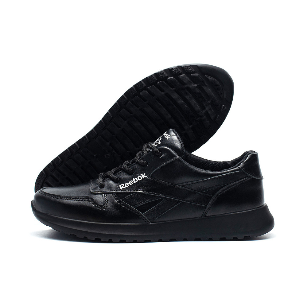 Підліткові шкіряні кросівки Classic Black Київ - зображення 1