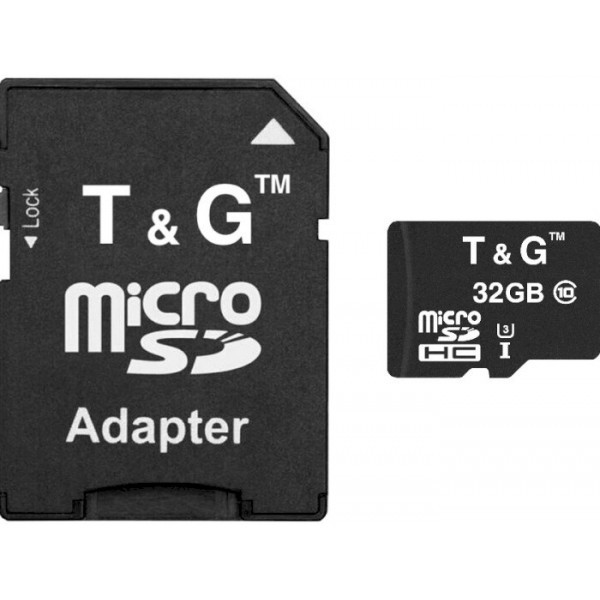 Карта пам'яті T&G microSDHC 32GB UHS-I U3 Class 10 + SD-adapter (TG-32GBSD10U1-01) Харьков - изображение 1