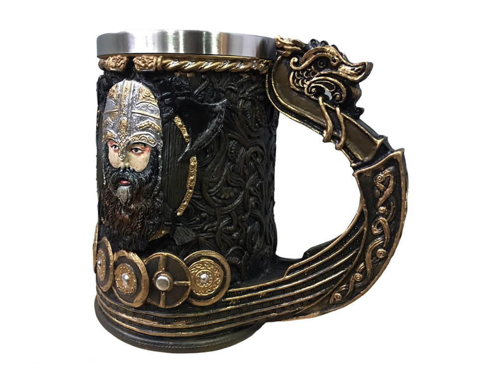 Кружка Чашка Бокал Викинг Воин таинство 3 Молот Тора Нержавеющая Сталь (код 00516) Київ - зображення 5