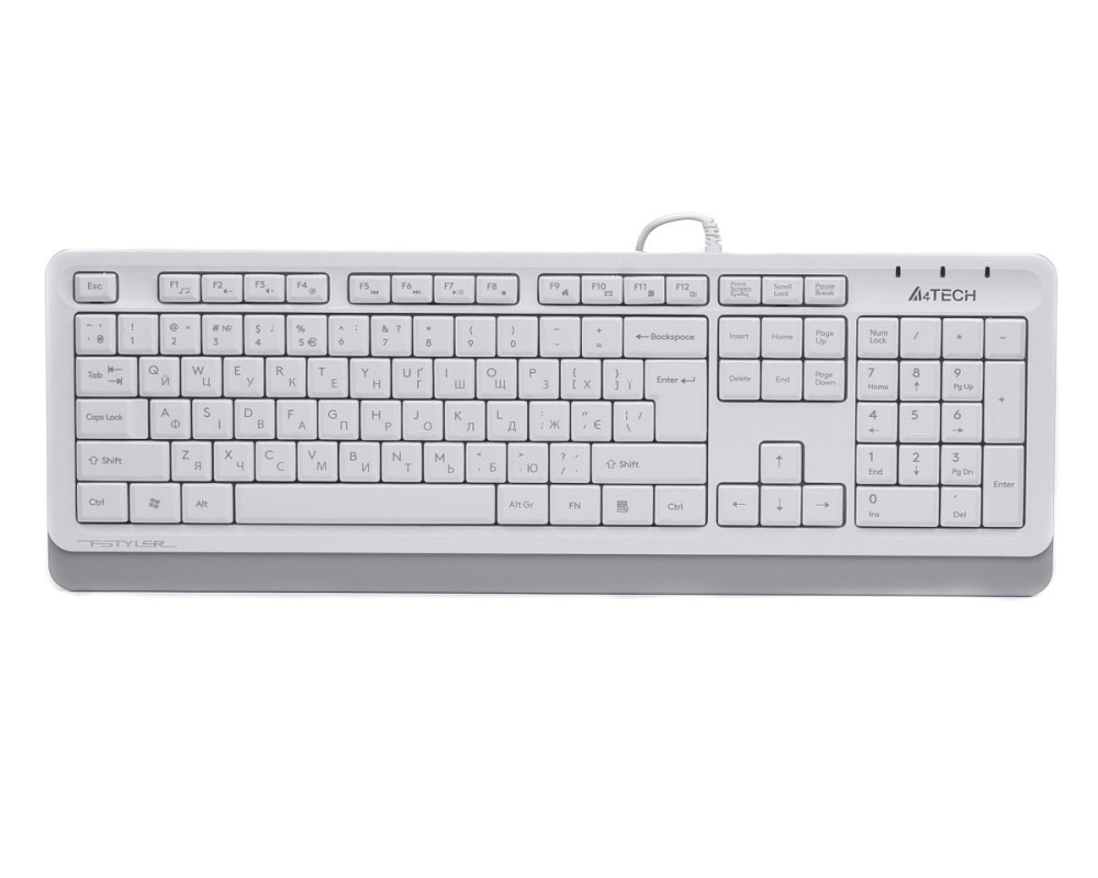 Клавиатура компьютерная проводная A4Tech Fstyler FK10(White) белая Київ - зображення 1