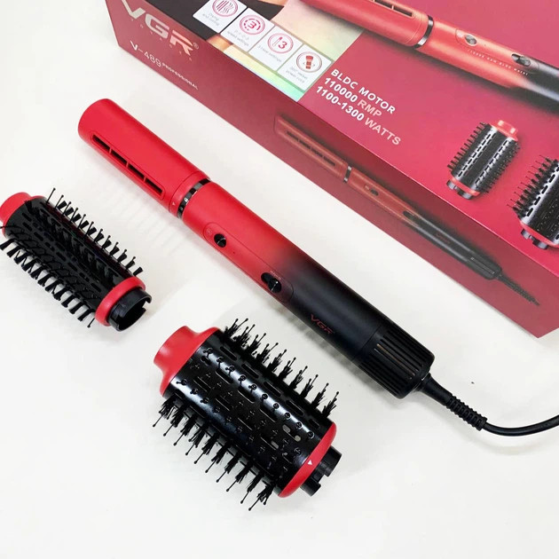 Фен-стайлер VGR V-489 RED 1300 Вт красный Киев - изображение 7