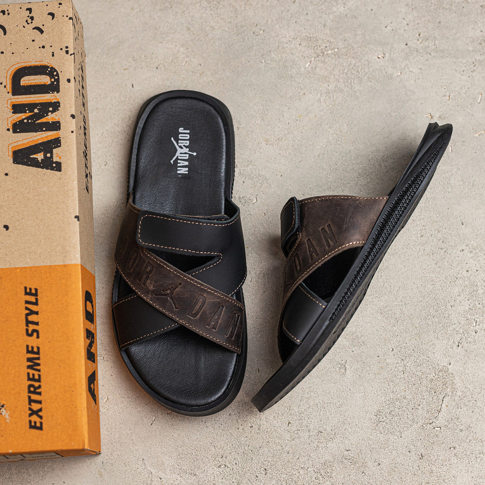 Мужские кожаные  летние шлепанцы-сланцы Jordan Київ - зображення 5