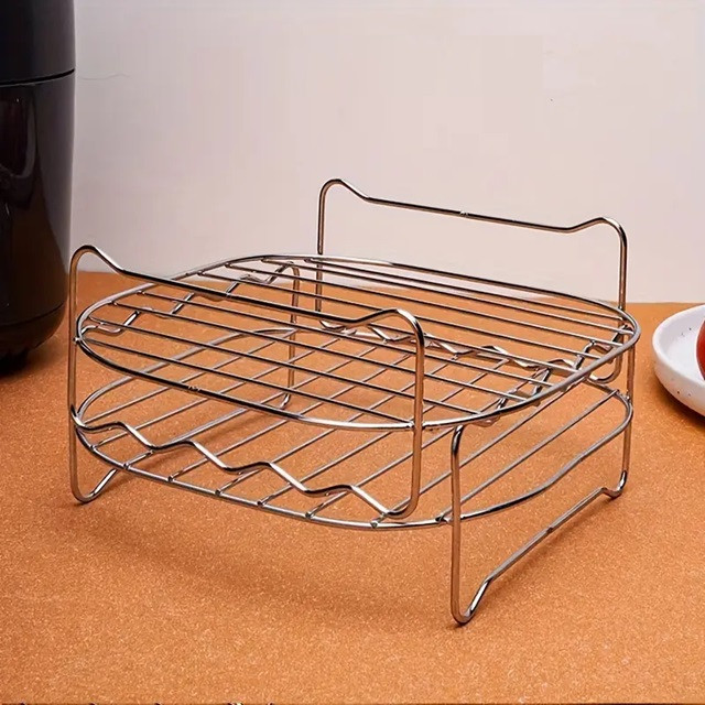 Гриль подставка в аерогриль 19285 19х7 см серебристый Киев - изображение 3