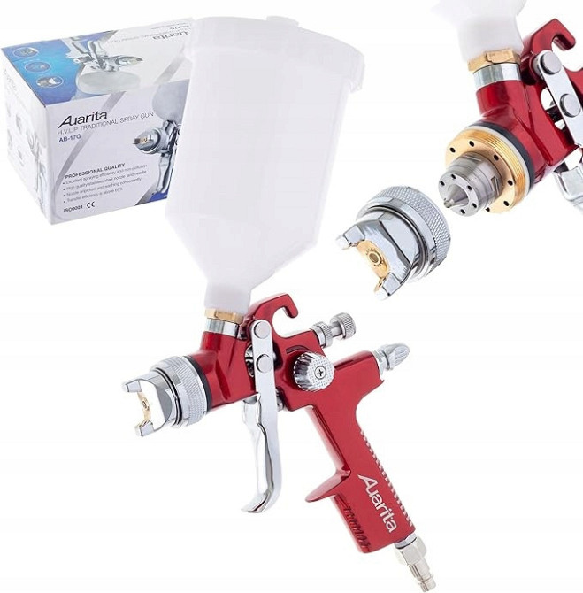 Краскопульт низкого давления HVLP 1,3мм, ВБ пласт. 600мл AUARITA AB-17G-1.3 Харків - зображення 6