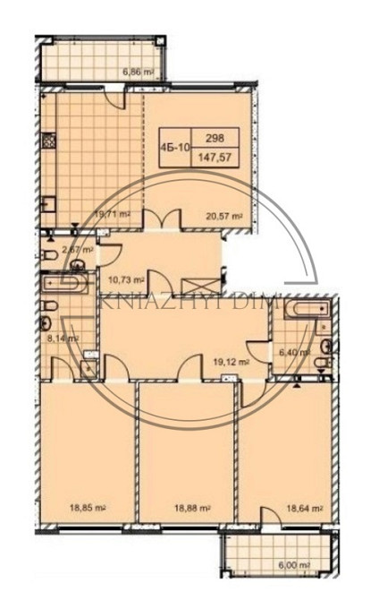 БЕЗ КОМІСІЇ!!! Продаж 4-х к.кв. в новому ЖК 52 Перлина. № 21118301 Киев - изображение 8