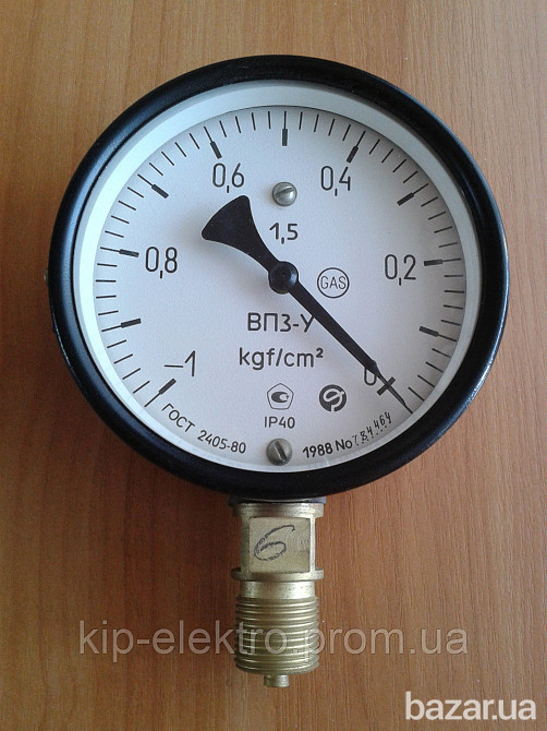 Вакуумметр показывающий ВП3-У (ВП-3У, ВП3У, ВП 3У) - радиальный штуцер (РШ) Киев - изображение 1