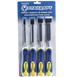 Набор стамесок (6-24мм) 4ед. СТАНДАРТ SWC0202 Харків - зображення 1