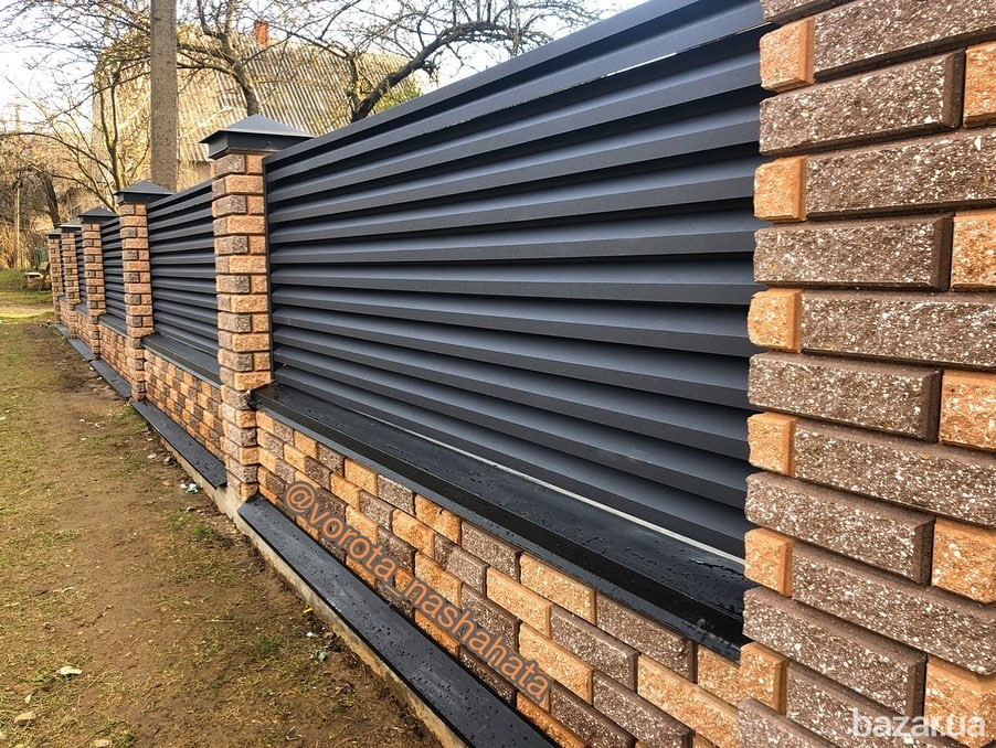 Сучасний металевий паркан - огорожа Жалюзі від виробника Запорожье - изображение 9