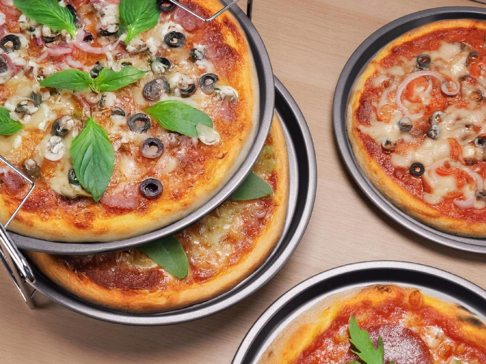 Набор форм для запекания пиццы Kamille из углеродистой стали круглые 4шт 30см КМ6045 Одесса - изображение 4