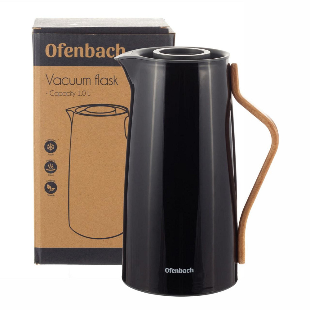 Термос пластиковый Ofenbach со стеклянной колбой 1 л Одесса - изображение 2