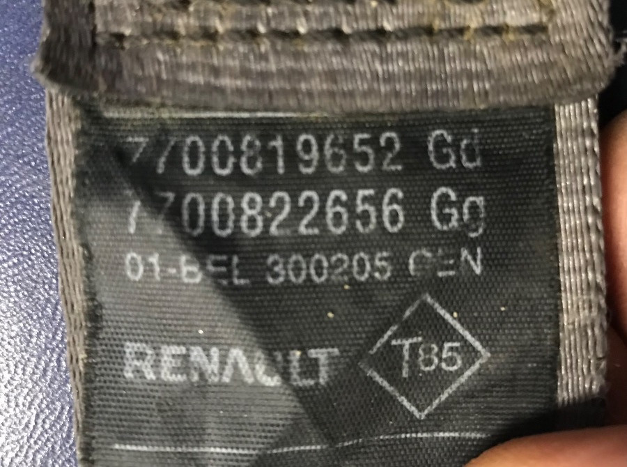 Бу ремень безопасности задний Renault Laguna 1, 7700822656, 7700819652, левый правый. Кропивницький - зображення 2
