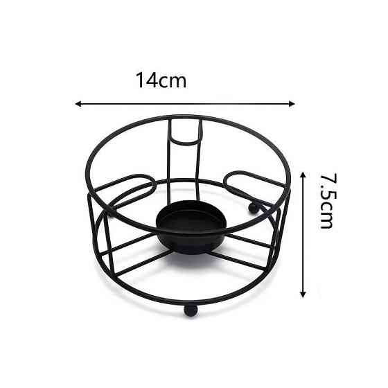 Подставка-подогреватель Leeseph для чая или готовых блюд со свечой черный Одесса