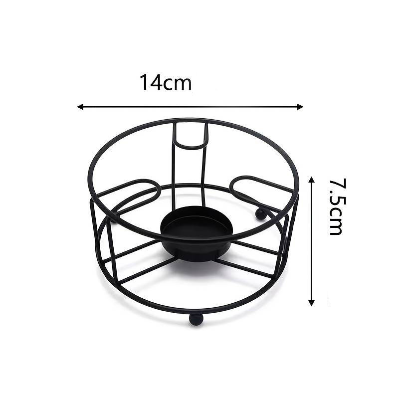 Подставка-подогреватель Leeseph для чая или готовых блюд со свечой черный Одеса - зображення 4