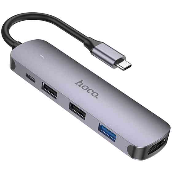 Переходник HUB Hoco HB27 10-Port (Type-C to HDTV+USB3.0+PD+2xUSB2.0) Херсон