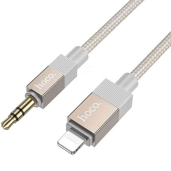 Аудио кабель Aux Hoco UPA32A Clever digital (Lightning to AUX 3.5mm) (1m) Херсон