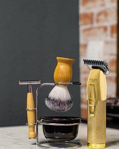 Триммер для бороды и усов Adler AD-2836g 100 Вт золотистый Київ - зображення 9
