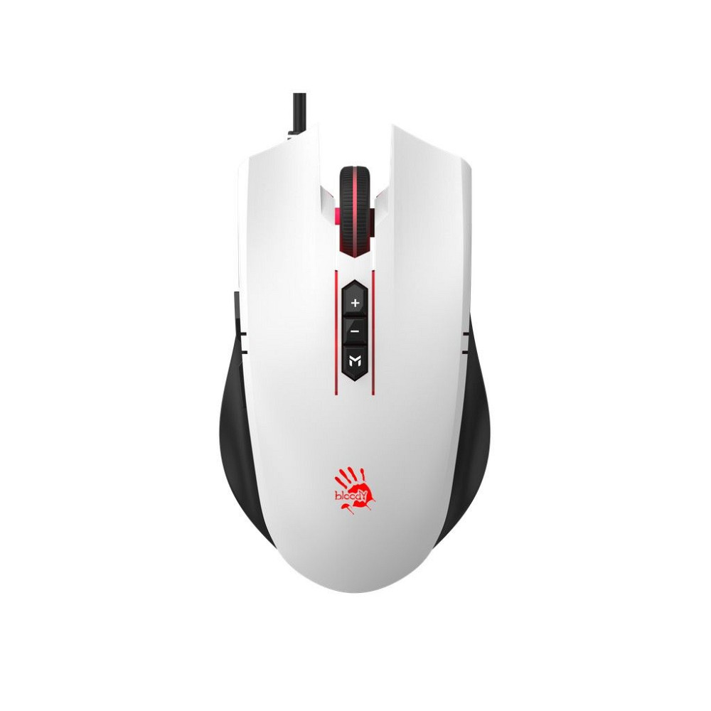 Мышь компьютерная проводная Bloody ES7 Panda White черная с белым Київ - зображення 1