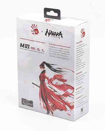 Мышь компьютерная проводная Bloody W95 Max Naraka белая с красным Киев