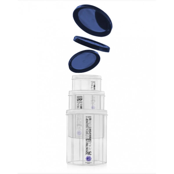 Набір контейнерів харчових Stenson NP-99і 3 предмети синій Київ - зображення 1