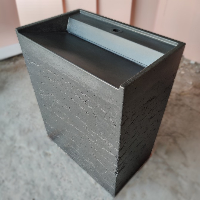Умывальник из бетона самостоятельно стоящий тумба щелевой Одеса - зображення 5