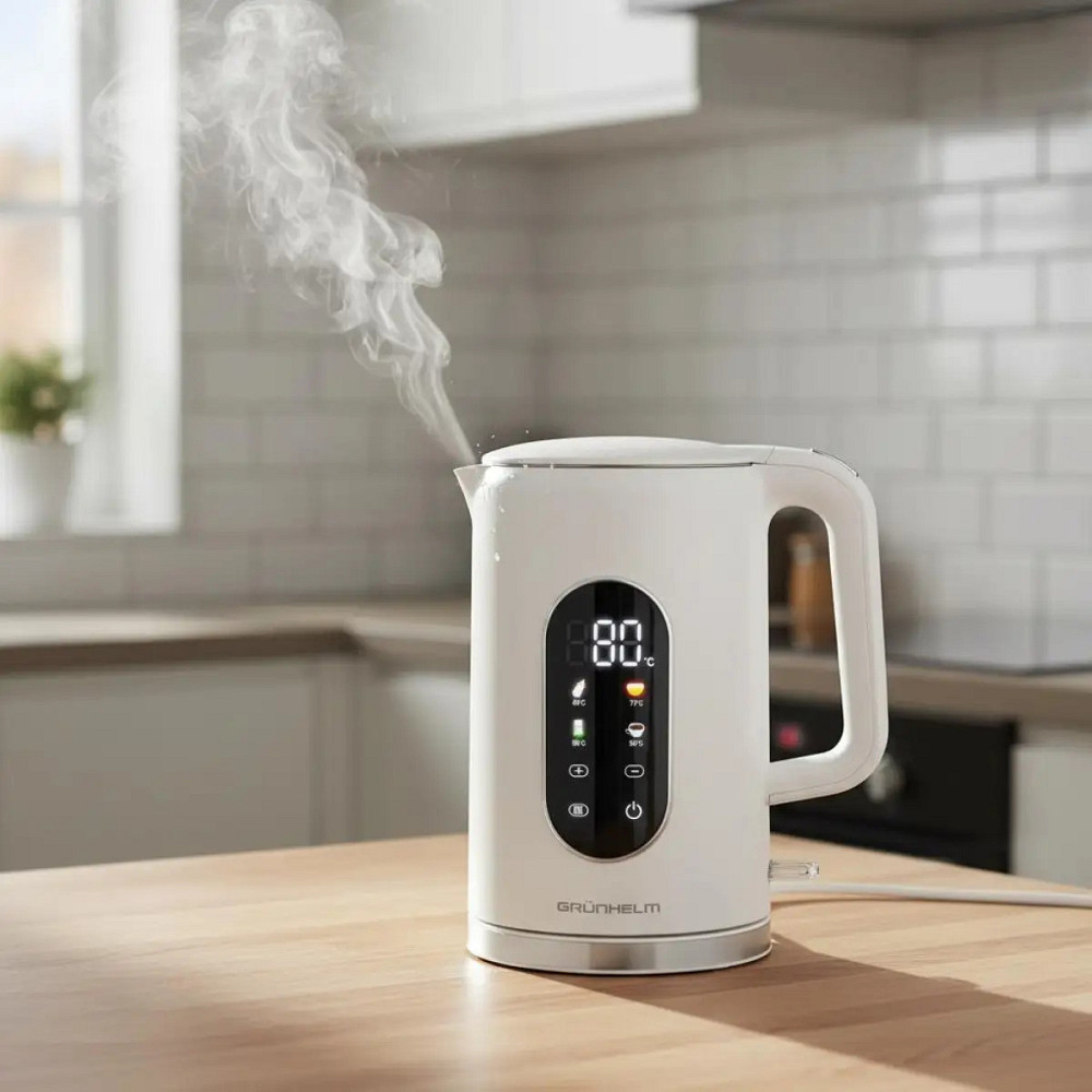 Электрочайник Grunhelm EKS-25030W 1.7 л белый Київ - зображення 1