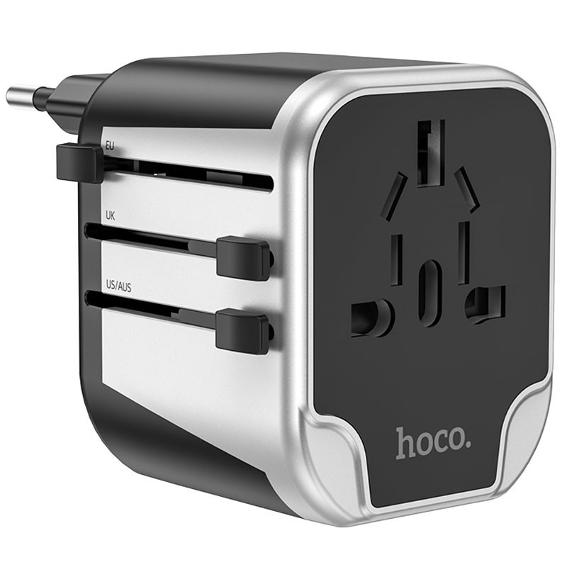 Сетевой универсальный переходник Hoco AC5 Level 2USB+Socket Херсон - изображение 8