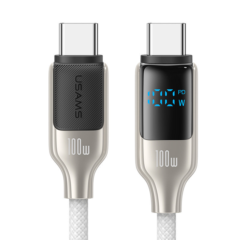Дата кабель Usams US-SJ742 Digital Display HX Ser. Type-C to Type-C 100W (1.2m) Херсон - зображення 1