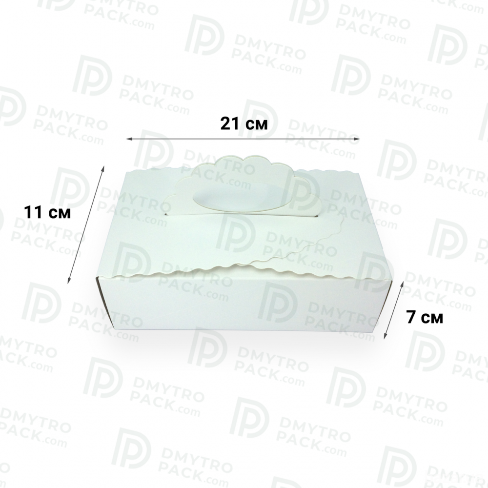 Коробка-бонбоньерка 210х110х70 мм для пирожных, кексов, пирогов Херсон - зображення 7