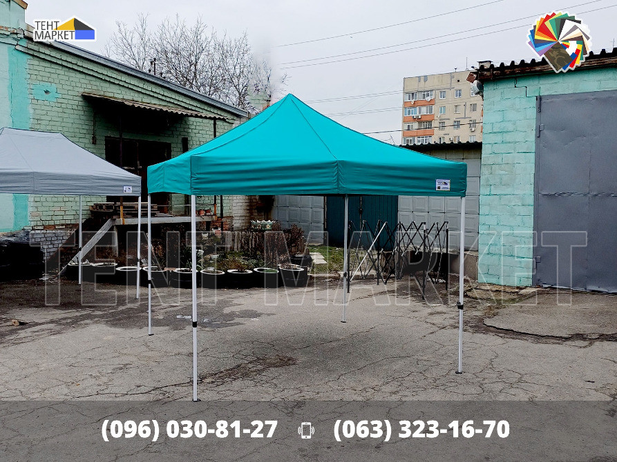 Тент купол 3х2 Бірюзовий брезент на китайский намет. Тенти шатри намет Виготовлення пошитття Продаж Запорожье - изображение 5