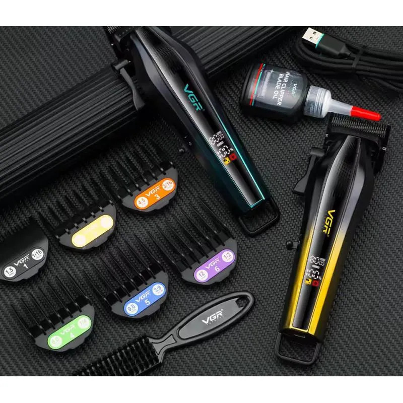 Машинка для стрижки аккумуляторная VGR V-273 GREEN 5 Вт зеленая Киев - изображение 2