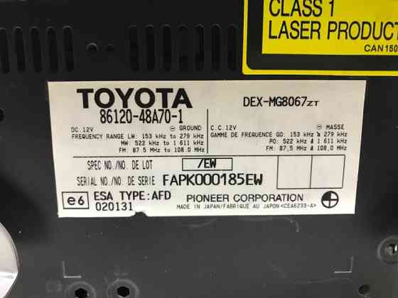 Магнитофон Lexus RX 350 XU30 3.5 БЕНЗИН 2GRFE 2003 (б/у) Київ