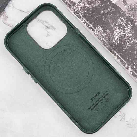 Кожаный чехол Leather Case (AAA) with MagSafe and Animation для Apple iPhone 15 Pro (6.1") Херсон