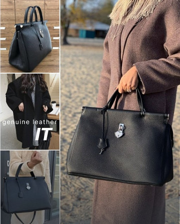 сумка италия кожа genuine leather сумка италия кожа большая TS000080 Киев - изображение 1