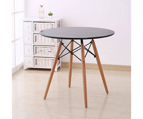 Стіл Тауер Вуд журнальний чорний круглий Дніпро - зображення 4