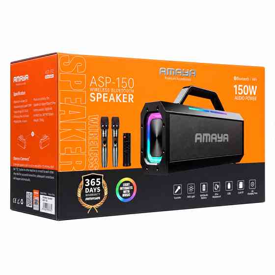 Уценка Bluetooth Колонка Amaya ASP-150 Two-person 150W + два микрофона Херсон