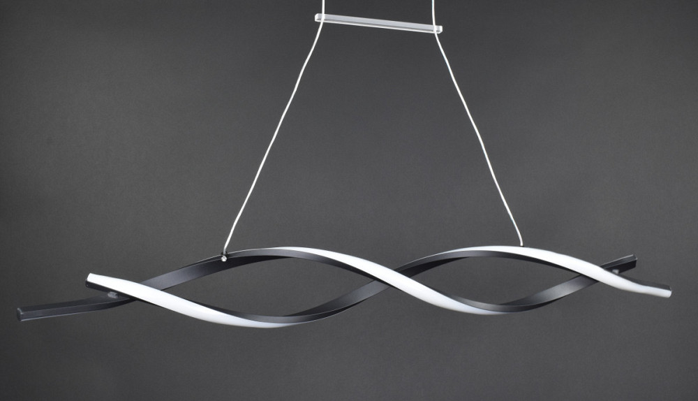 Люстра стельова LED H20L-1200-bk Чорний 25-100х14х120 см. Київ - зображення 1