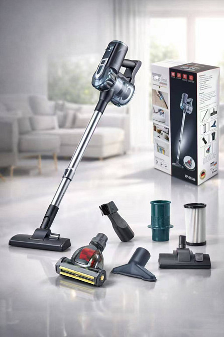 Пылесос ручной портативный с турбо щеткой Zepline ZP-00348-Green 2600 Вт зеленый Киев - изображение 1